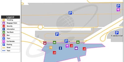 Карта на Лил аеродром