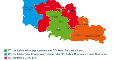 Карта на франција Лил регионот