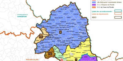 Карта на Лил arrondissement